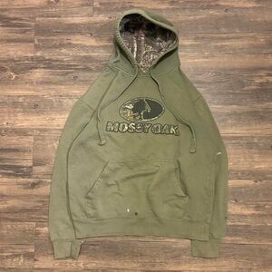 Y2K Mossy Oak Camo Green Hoodie